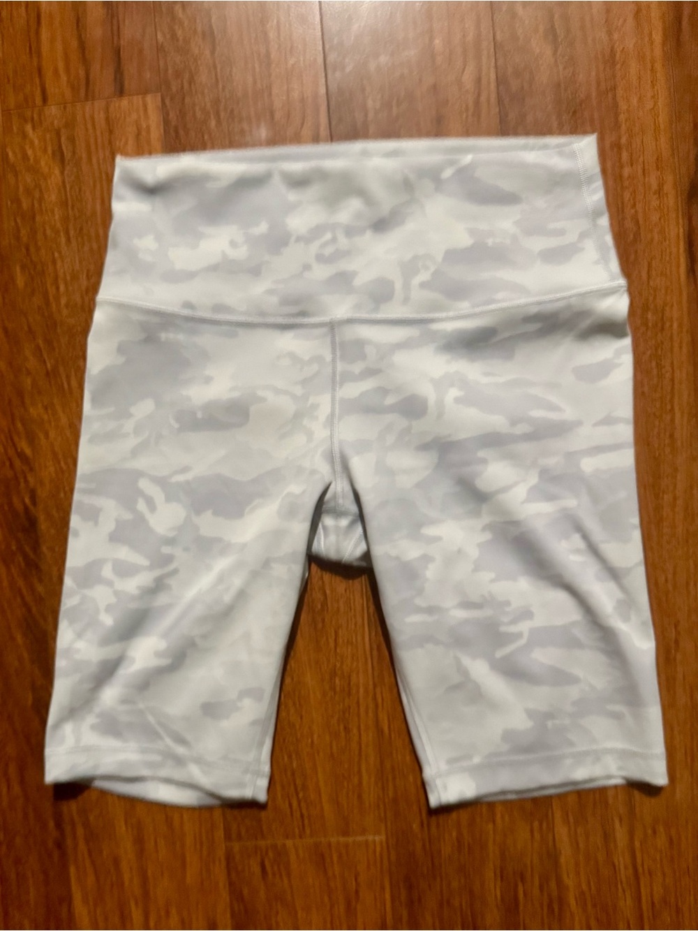 lululemon athletica Light Gray Camo High-Rise Bike Shorts